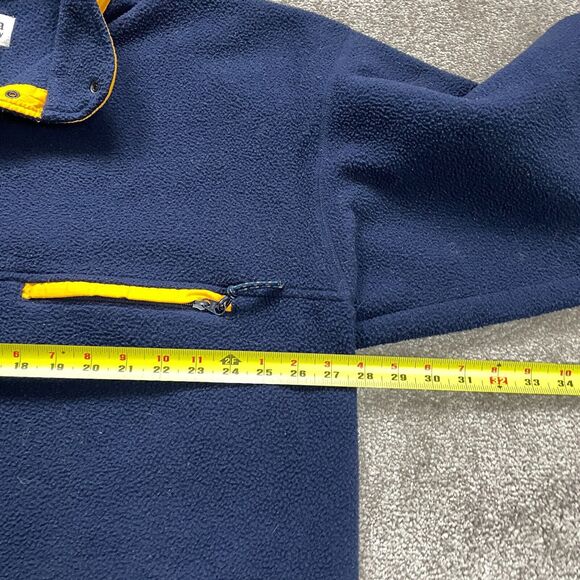 Columbia Steens Mountain Fleece Jacket Mens 3XL Blue 1/4 Snap Button Zip Pocket - Picture 12 of 13